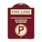 Signmission Fire Lane No Parking No Waiting W/ No Parking Heavy-Gauge Aluminum Sign, 24" x 18", BU-1824-24003 A-DES-BU-1824-24003 - alternate 1